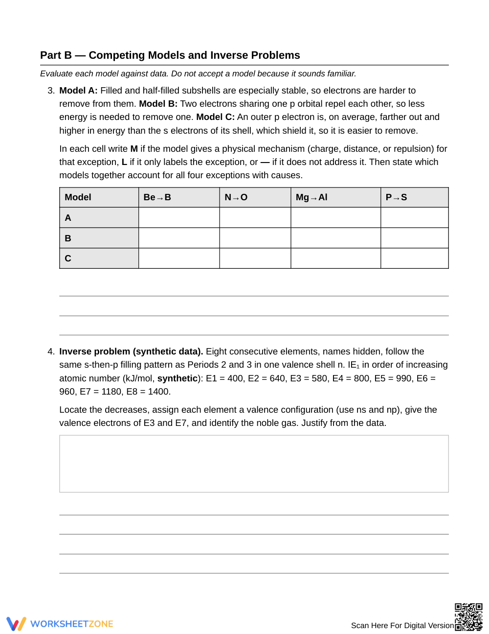 Essential IE Exceptions Worksheet | Grade 11 Chemistry - Page 3