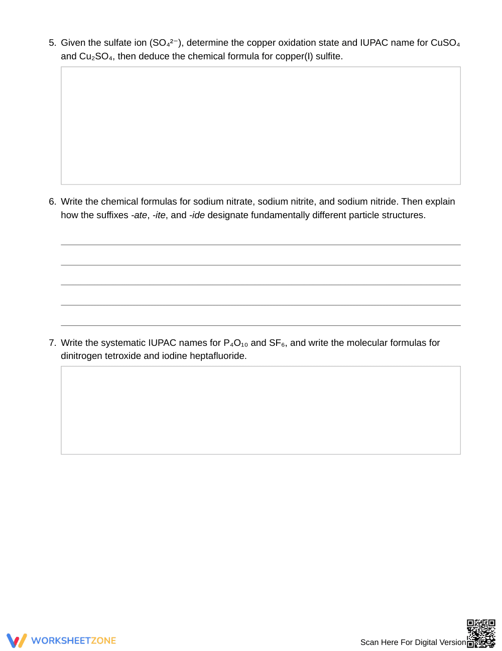 Essential Naming Compounds Worksheet | Grade 11 Chemistry - Page 3
