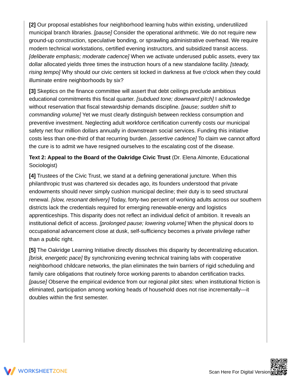 Essential Speech Delivery Worksheet | Grade 11 English III - Page 2