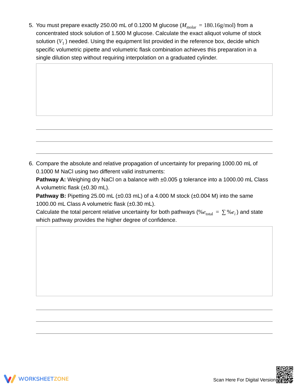 Complete Molarity & Dilution Worksheet | Grade 11 Chemistry - Page 4