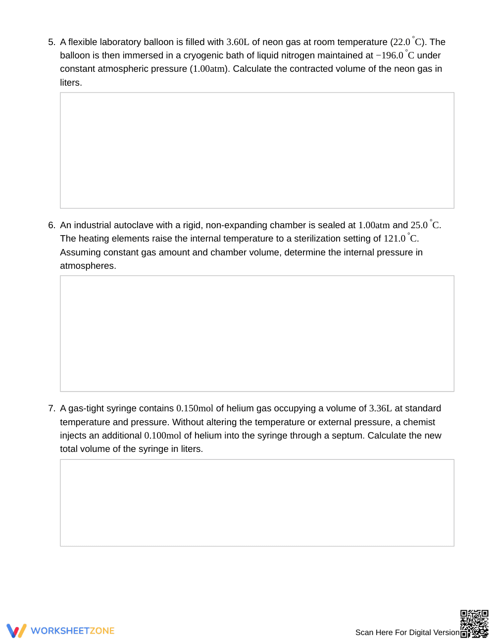 Essential Gas Laws Worksheet | Grade 11 Chemistry - Page 4