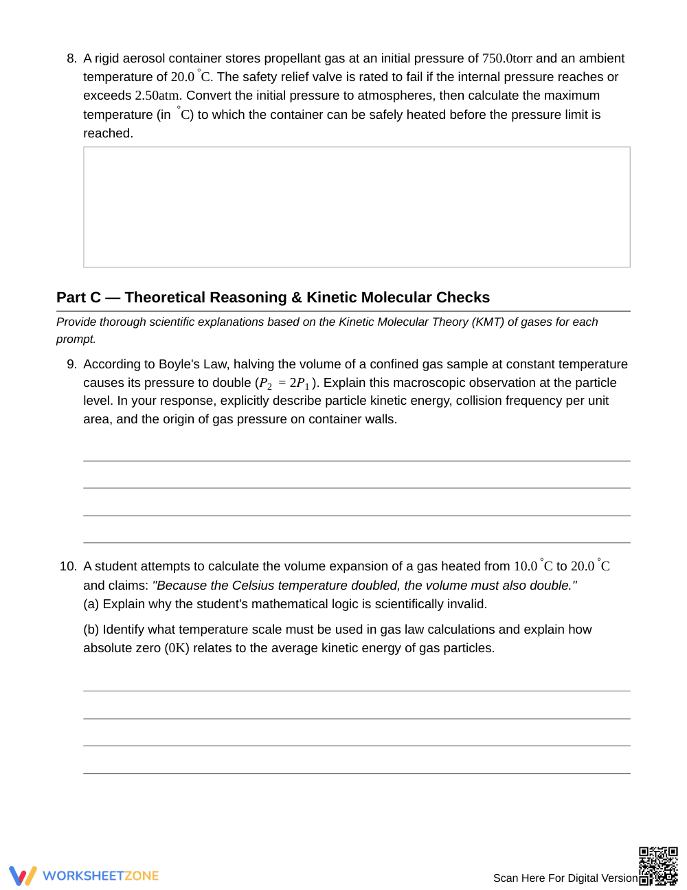 Essential Gas Laws Worksheet | Grade 11 Chemistry - Page 5