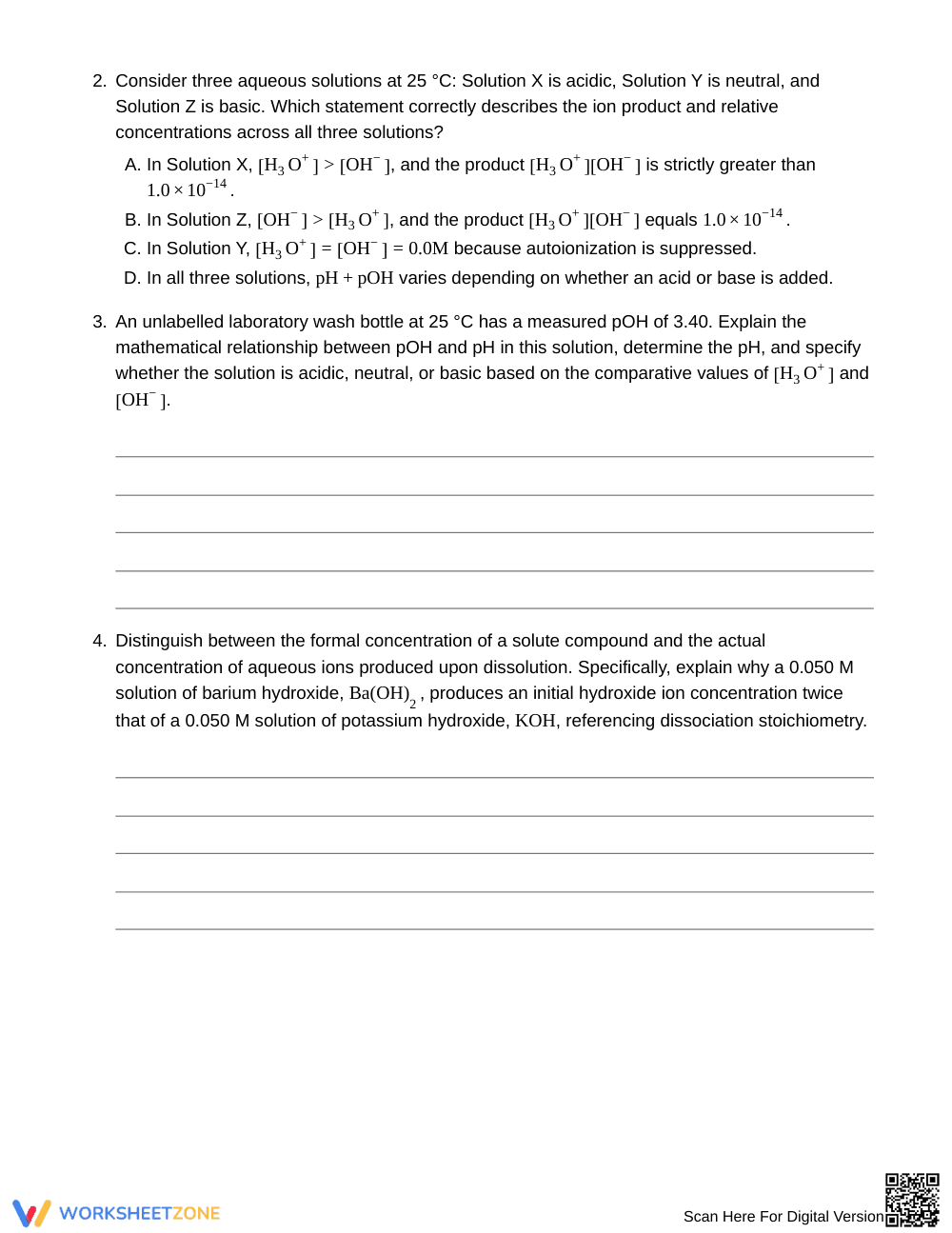 Complete Acids, Bases & pH Worksheet | Grade 11 Chemistry - Page 2
