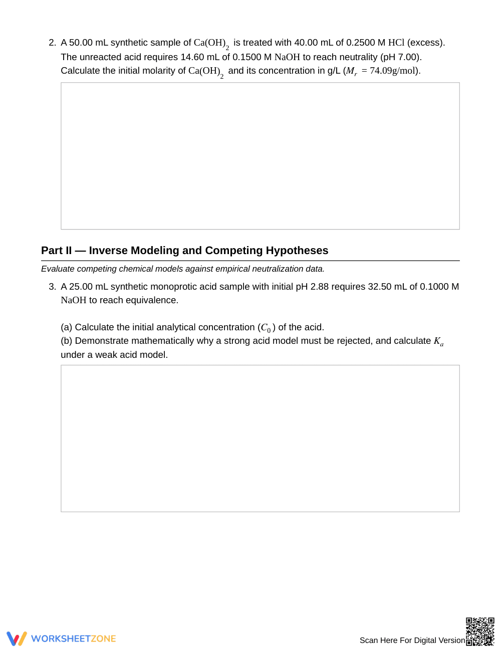 Complete Acid Neutralization Worksheet | Grade 11 Chemistry - Page 2