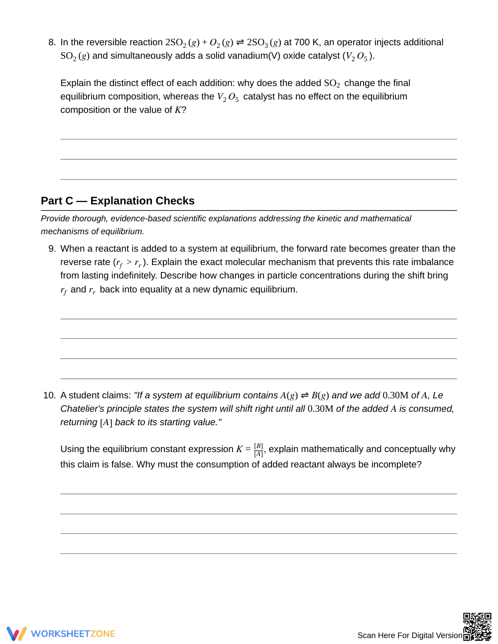 Ready Equilibrium Shift Worksheet | Grade 11 Chemistry - Page 7