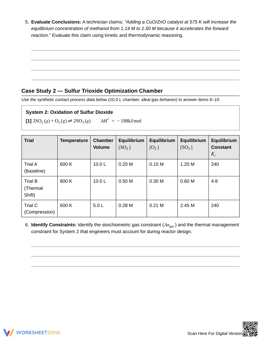 Free Equilibrium Adjustment Worksheet | Grade 11 Chemistry - Page 3
