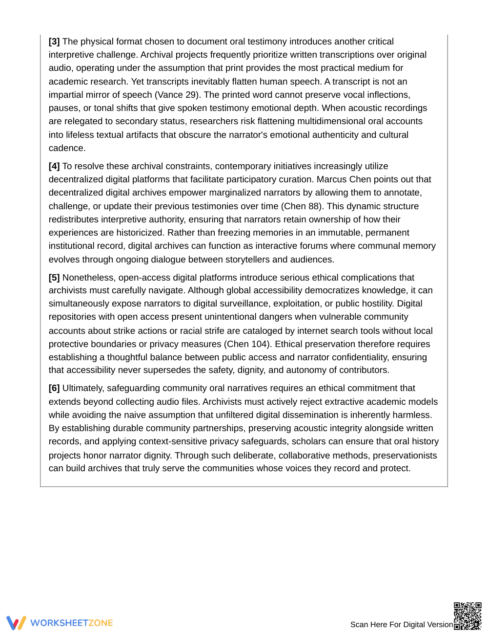Essential Paraphrasing Worksheet | Grade 11 English III - Page 3