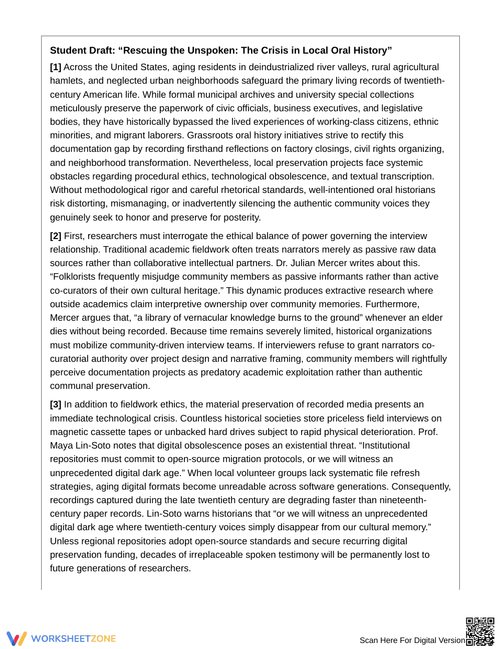 Complete Quote Integration Worksheet | Grade 11 English III - Page 2