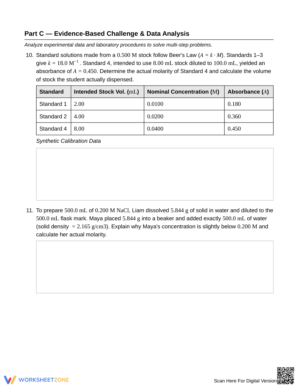 Complete Molarity & Dilution Worksheet | Grade 11 Chemistry - Page 4