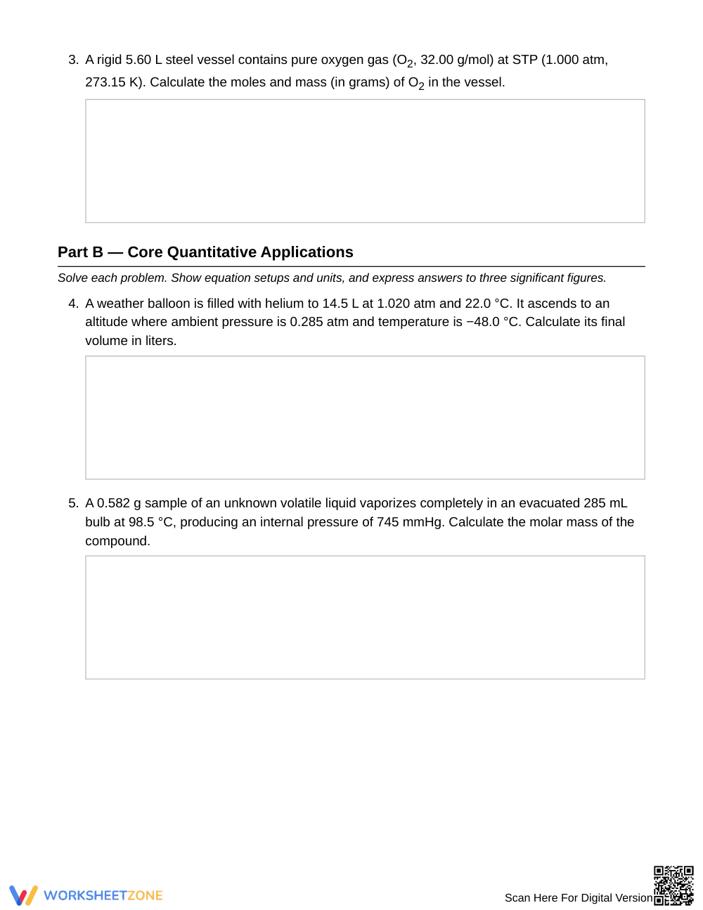 Essential Gas Laws Worksheet | Grade 11 Chemistry - Page 2