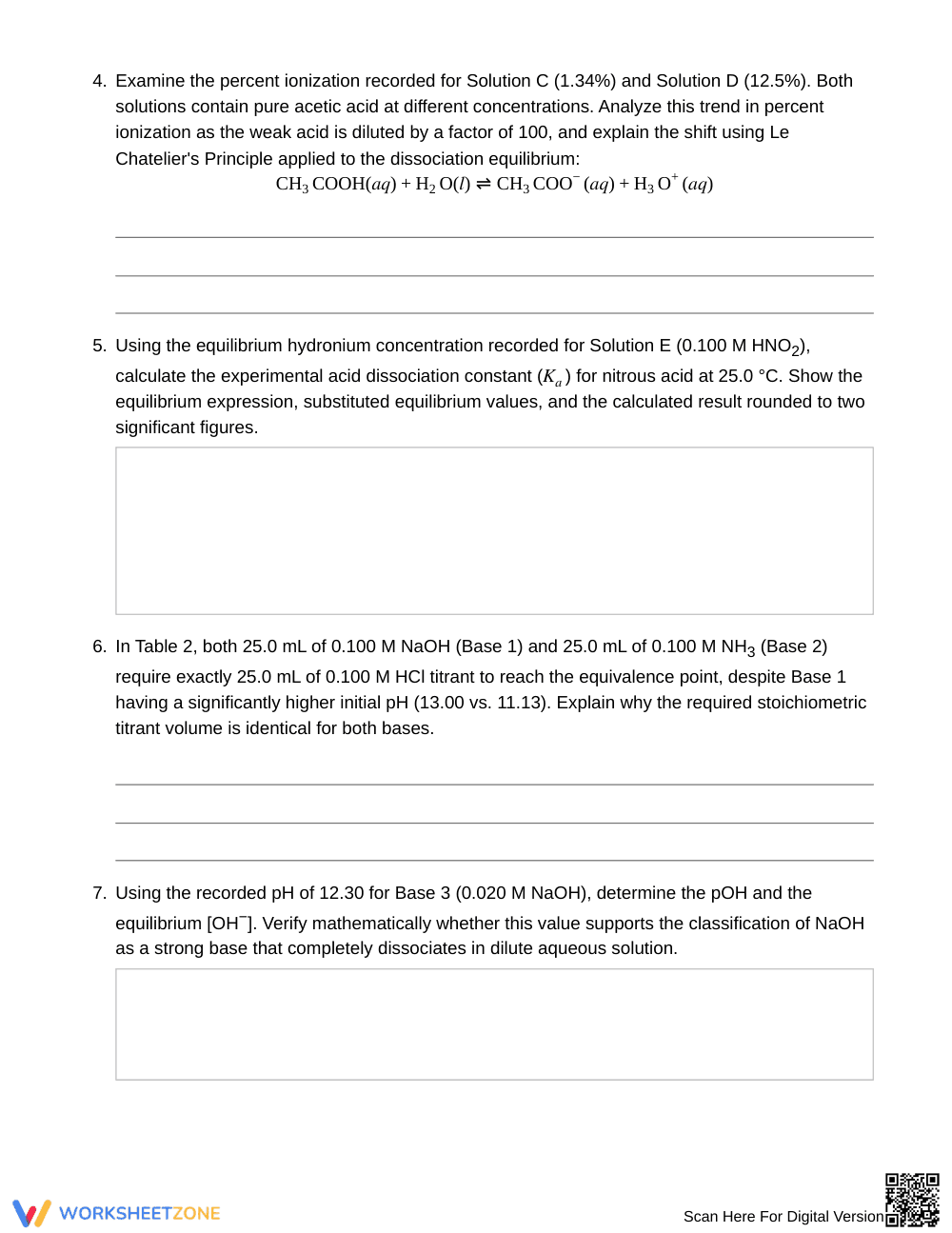 Complete pH & Concentration Worksheet | Grade 11 Chemistry - Page 4