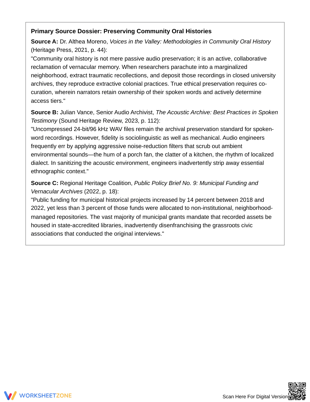 Proven Source Integration Worksheet | Grade 11 English III - Page 2
