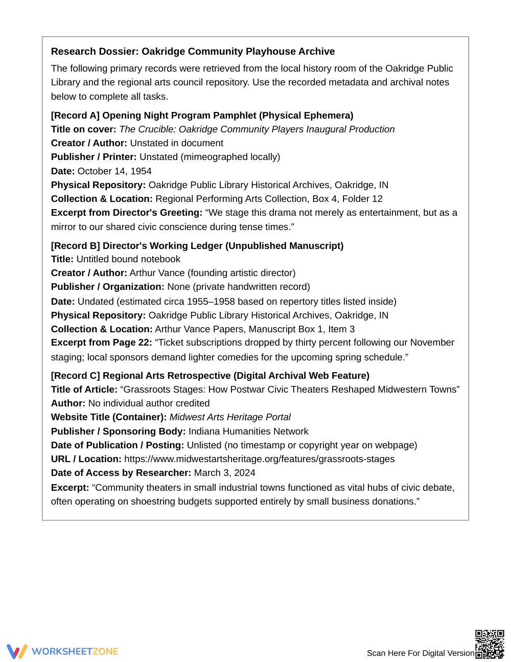 Essential Missing Metadata Worksheet | Grade 11 English III - Page 2