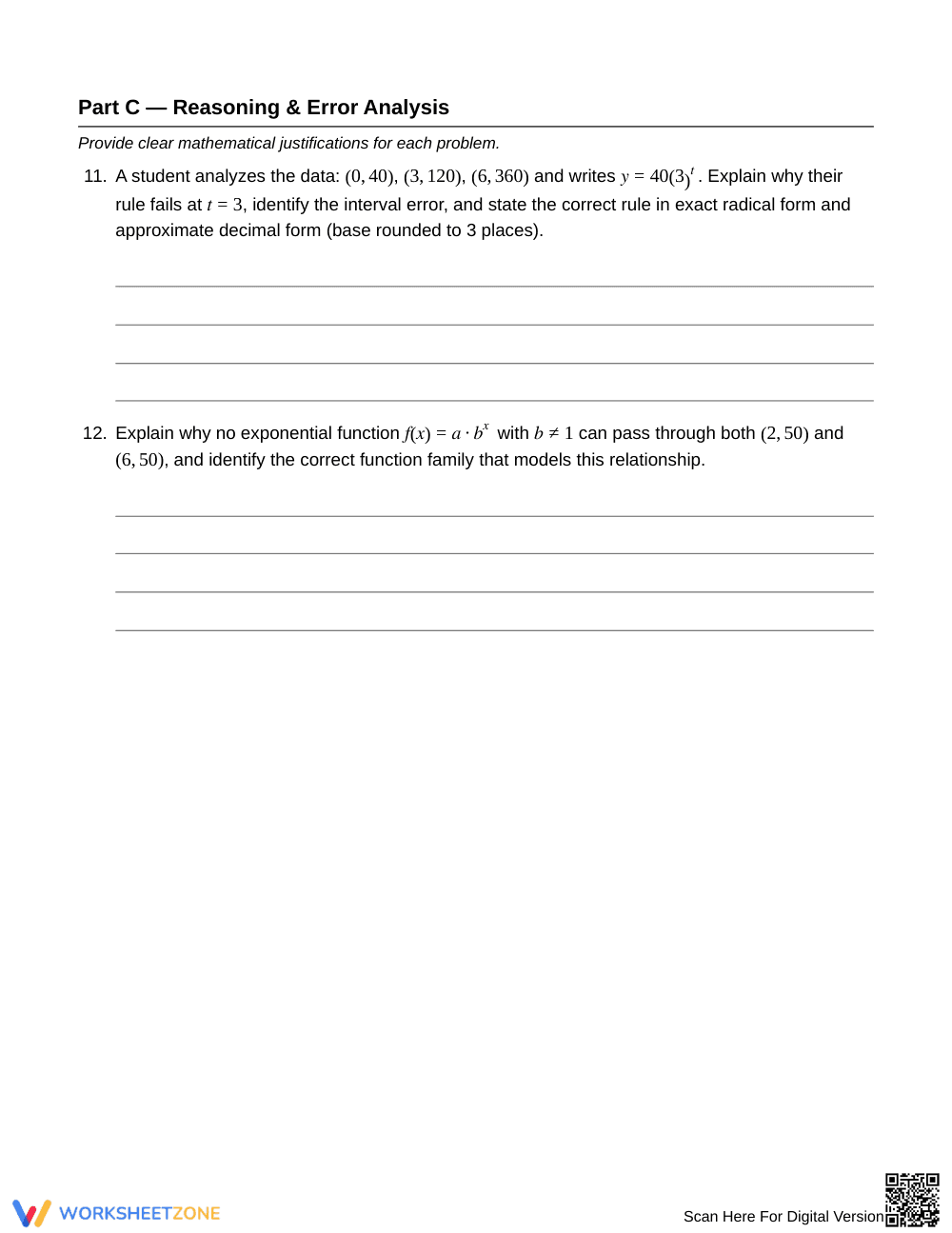 Essential Exponential Rules Worksheet | Grade 11 Algebra II - Page 5