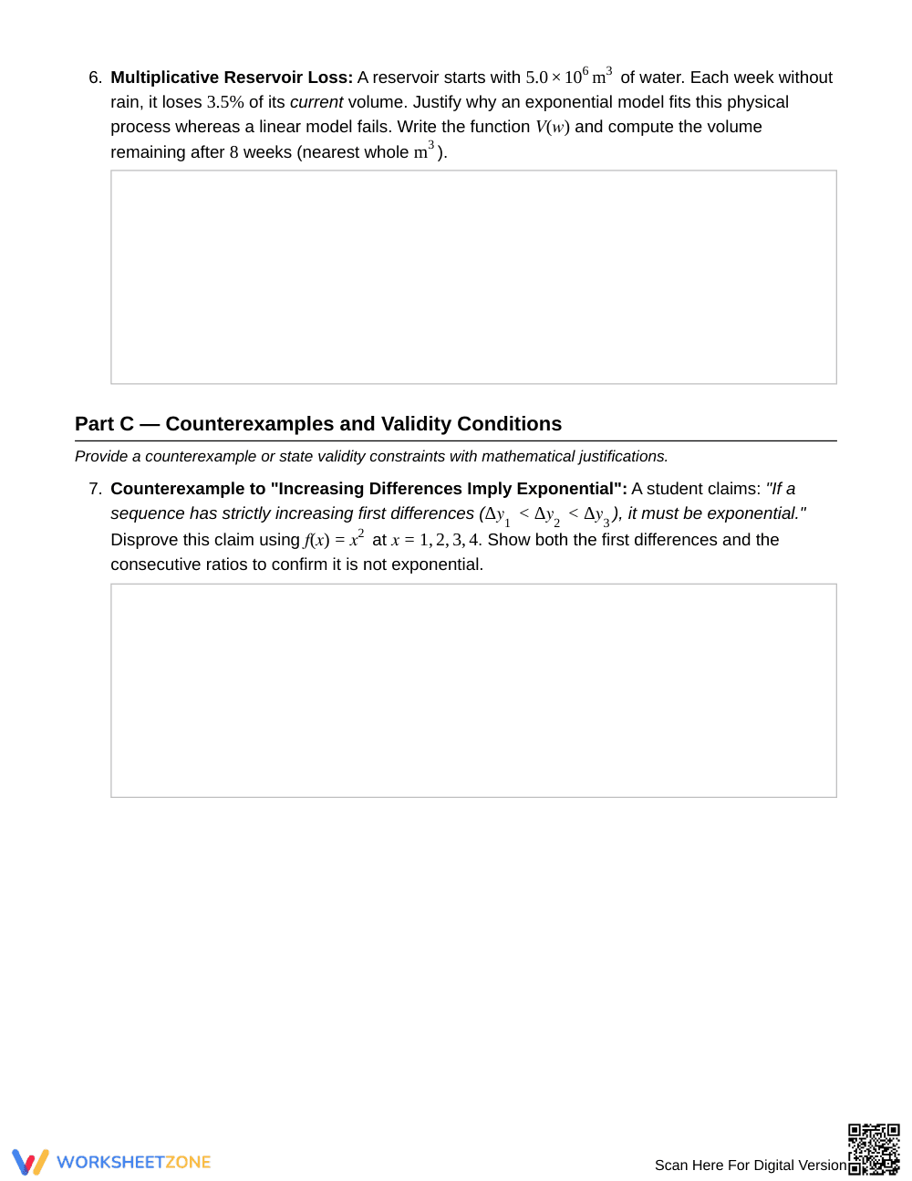Complete Exponential Model Worksheet | Grade 11 Algebra II - Page 4