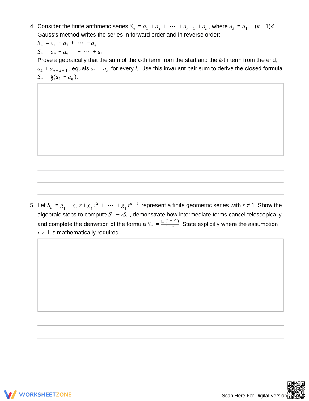 Essential Sequence Structure Worksheet | Grade 11 Algebra II - Page 3