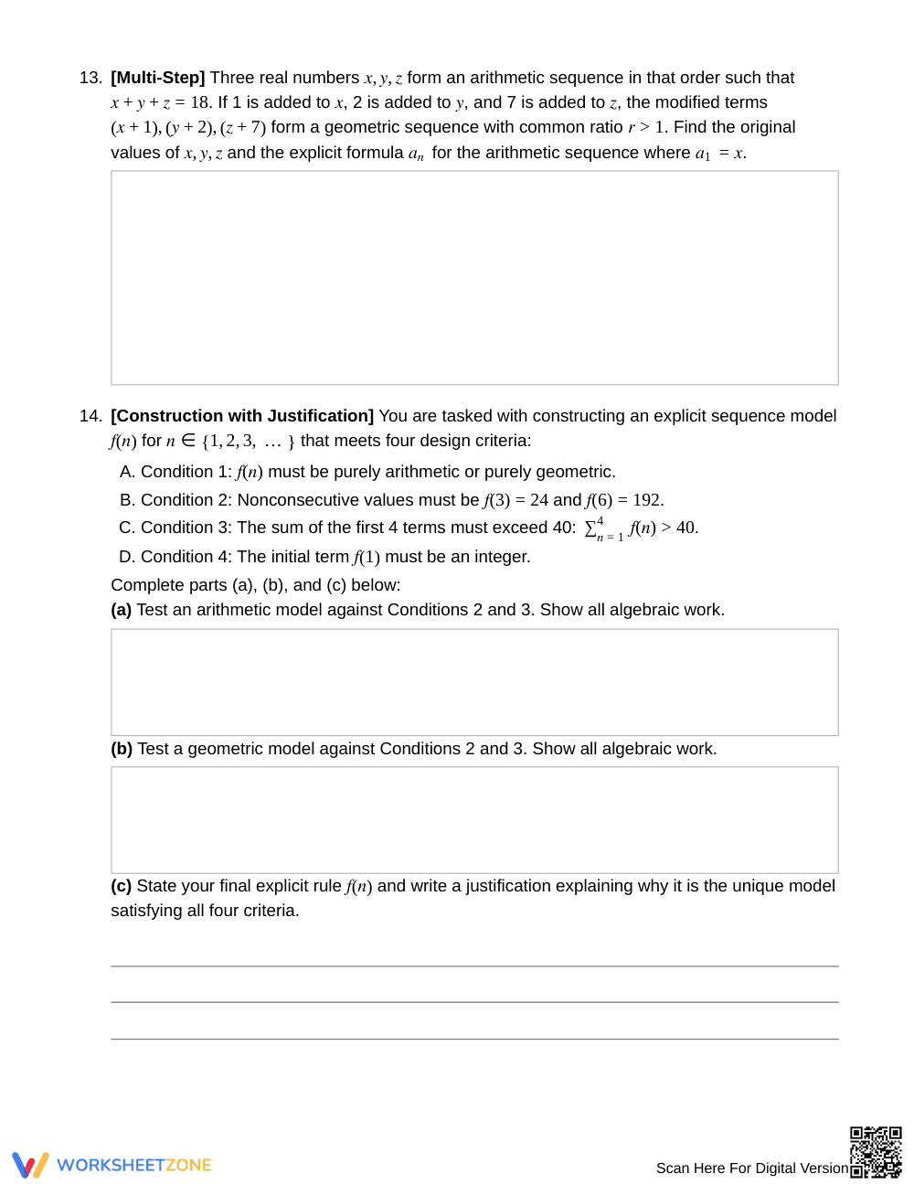 Proven Nonconsecutive Terms Worksheet | Grade 11 Algebra II - Page 5