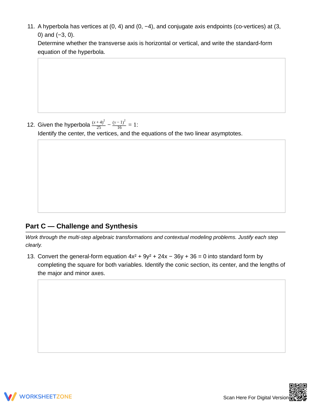 Essential Conics Check Worksheet | Grade 11 Algebra II - Page 4