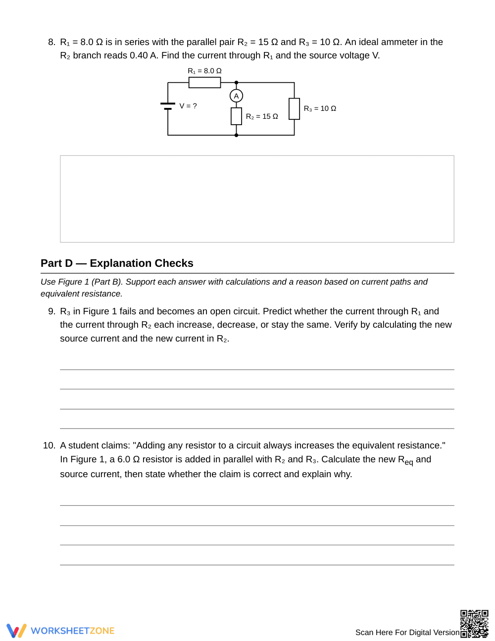 Printable Series-Parallel Worksheet | Grade 12 Physics - Page 5