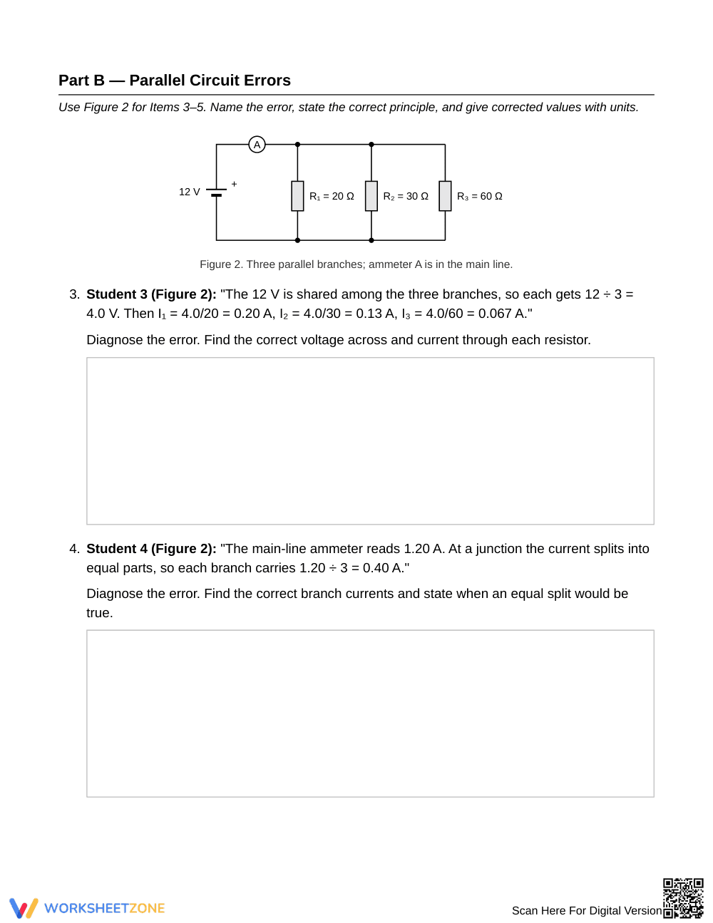 Ready Current & Voltage Errors Worksheet | Grade 12 Physics - Page 3