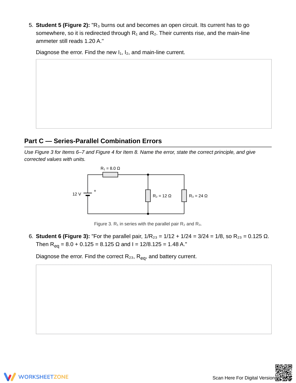 Ready Current & Voltage Errors Worksheet | Grade 12 Physics - Page 4