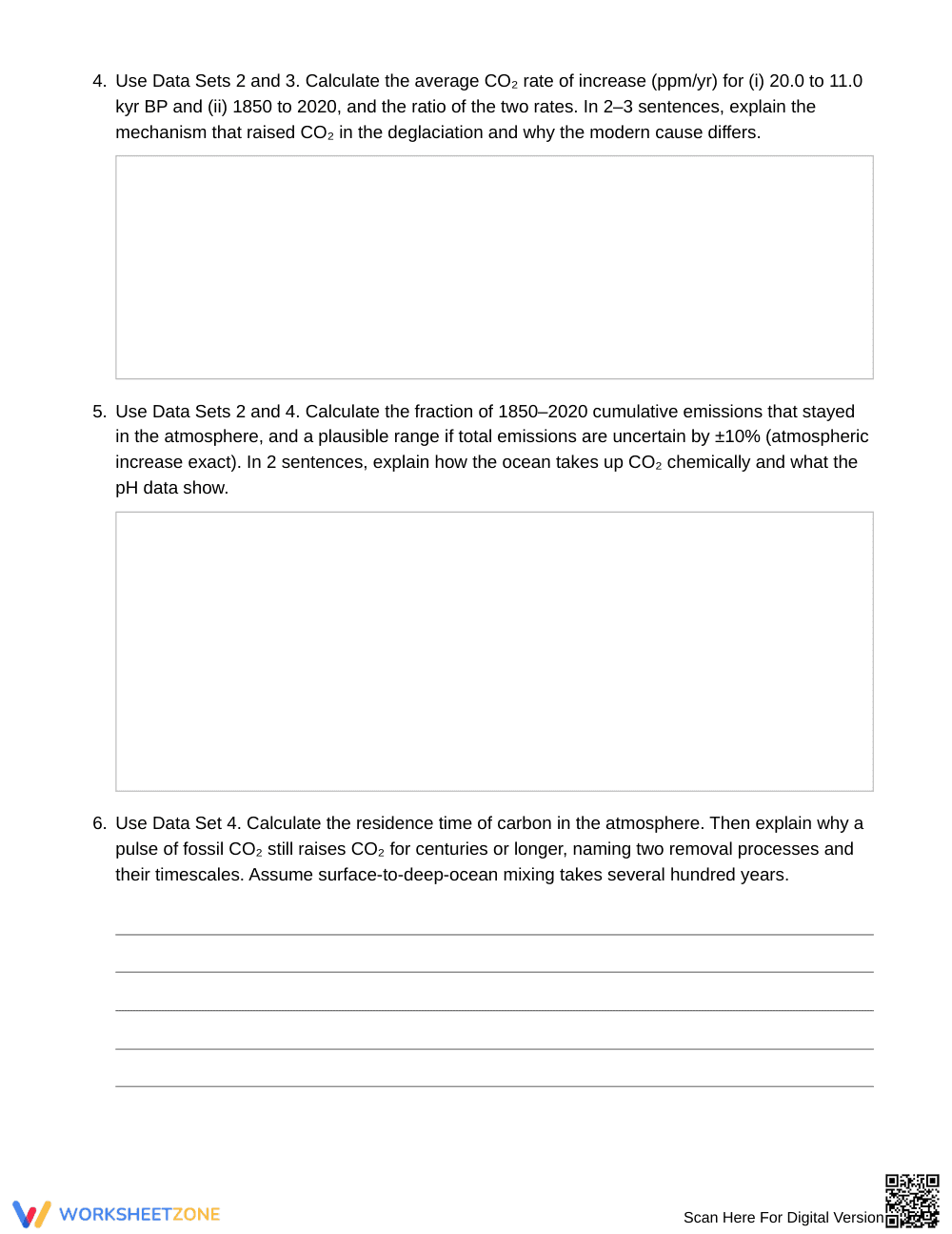 Printable Climate Evidence Worksheet | Grade 12 Science - Page 4