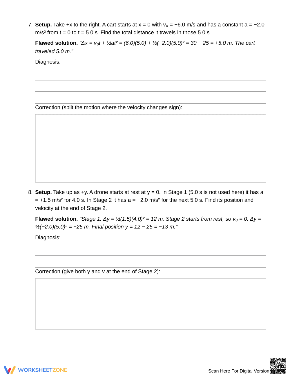 Printable Sign & Interval Error Worksheet | Grade 12 Physics - Page 5