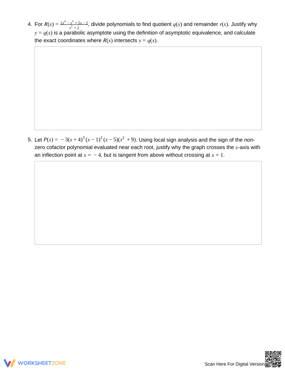 Proven Algebraic Structure Worksheet | Grade 12 Precalculus - Page 3