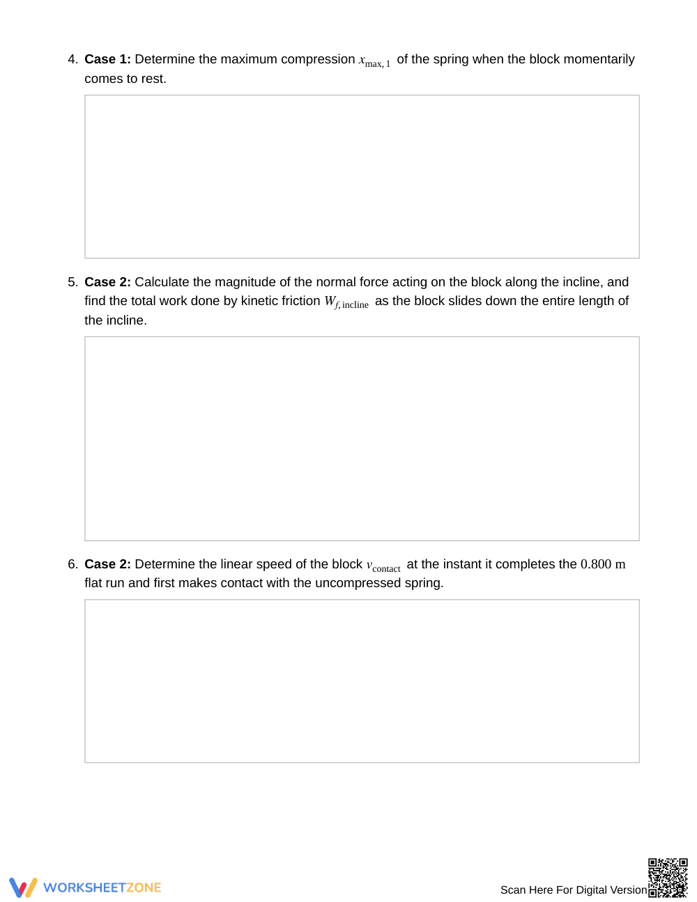 Essential Ramp and Spring Worksheet | Grade 12 Physics - Page 3