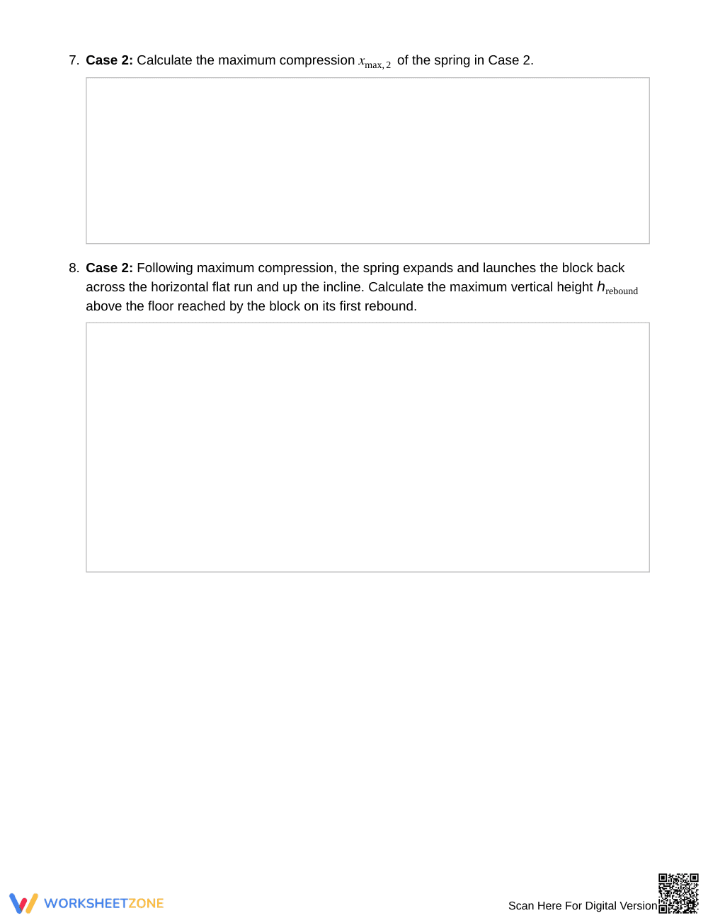 Essential Ramp and Spring Worksheet | Grade 12 Physics - Page 4