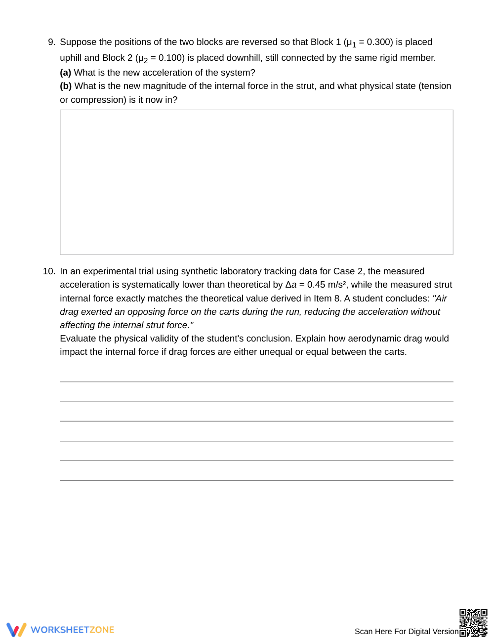 Essential Incline Systems Worksheet | Grade 12 Physics - Page 5