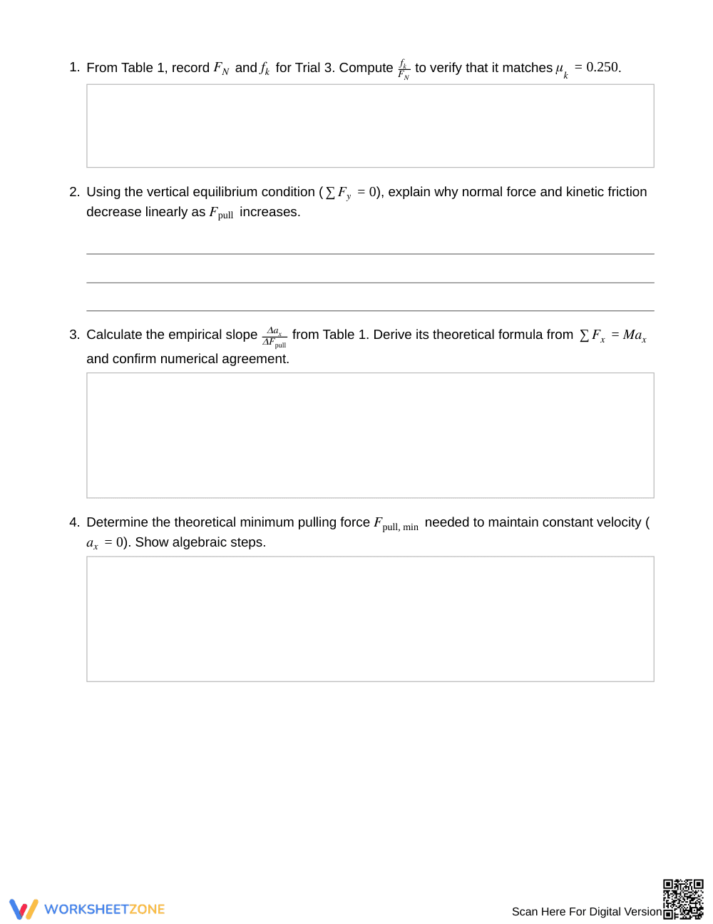 Proven Force-Acceleration Data Worksheet | Grade 12 Physics - Page 2