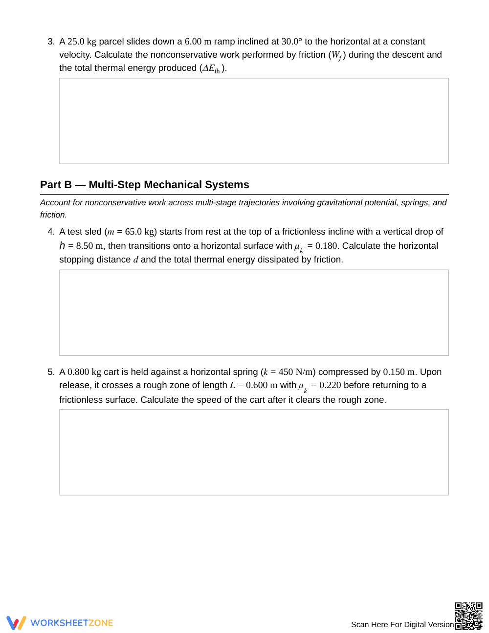 Complete Nonconservative Work Worksheet | Grade 12 Physics - Page 2