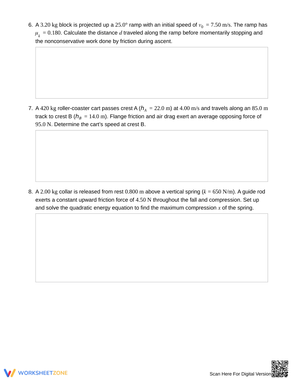 Complete Nonconservative Work Worksheet | Grade 12 Physics - Page 3