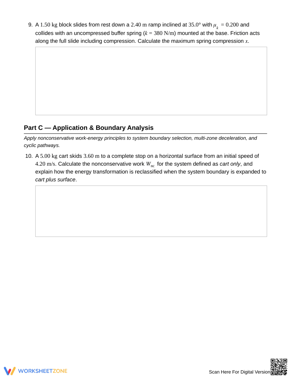 Complete Nonconservative Work Worksheet | Grade 12 Physics - Page 4