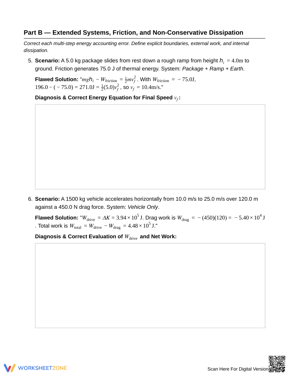 Complete Work & Energy Signs Worksheet | Grade 12 Physics - Page 4