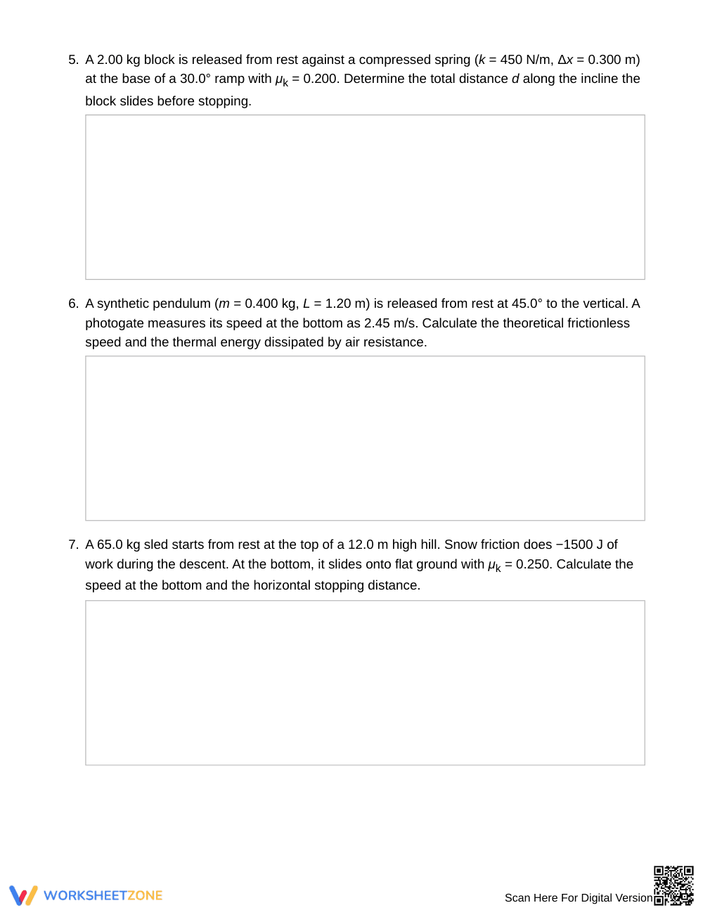 Complete Mechanical Energy Worksheet | Grade 12 Physics - Page 3