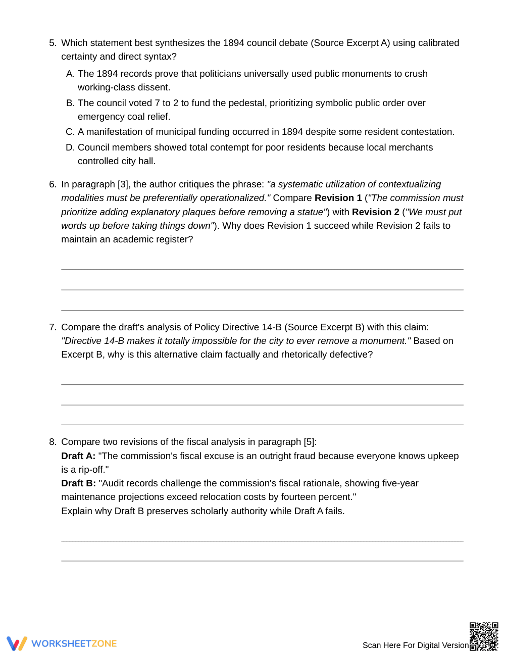 Proven Academic Precision Worksheet | Grade 12 English IV - Page 5