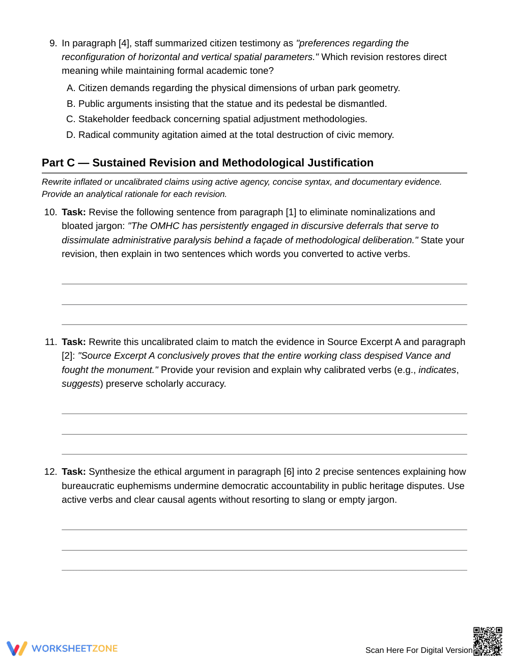 Proven Academic Precision Worksheet | Grade 12 English IV - Page 6
