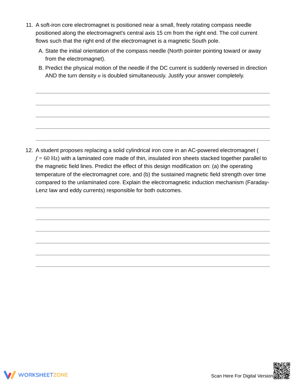 Ready Electromagnet Strength Worksheet | Grade 12 Physics - Page 5