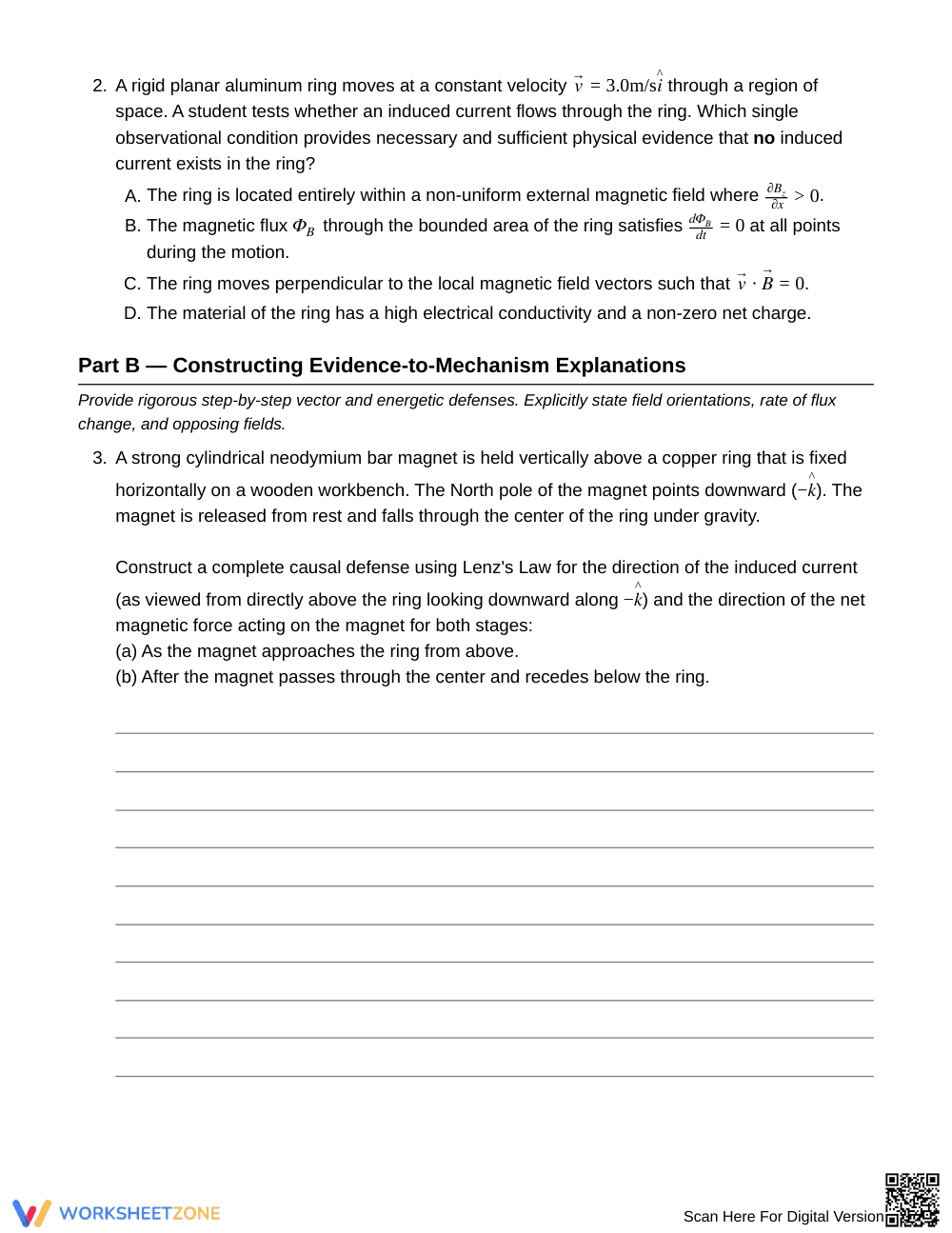 Proven Lenz's Law Induction Worksheet | Grade 12 Physics - Page 2