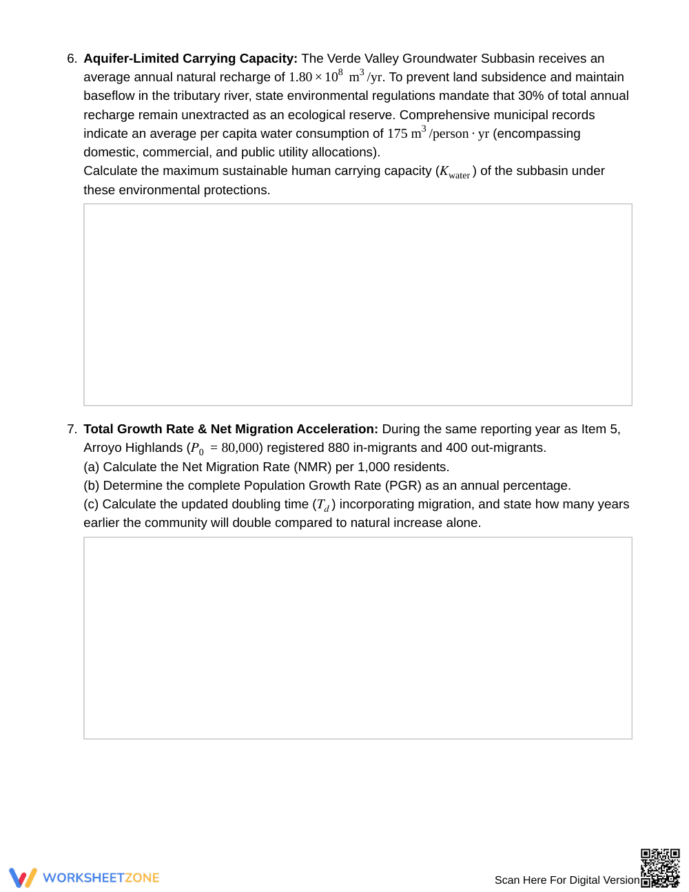 Essential Resource Capacity Worksheet | Grade 12 Science - Page 4