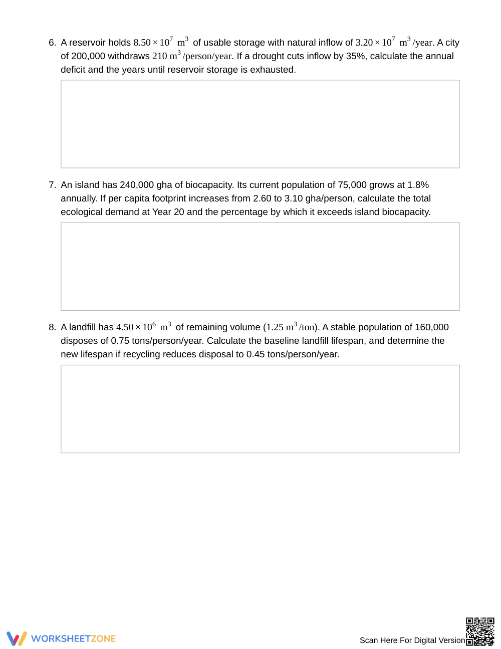 Essential Growth Scenarios Worksheet | Grade 12 Science - Page 3