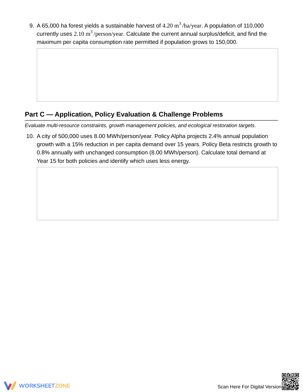 Essential Growth Scenarios Worksheet | Grade 12 Science - Page 4
