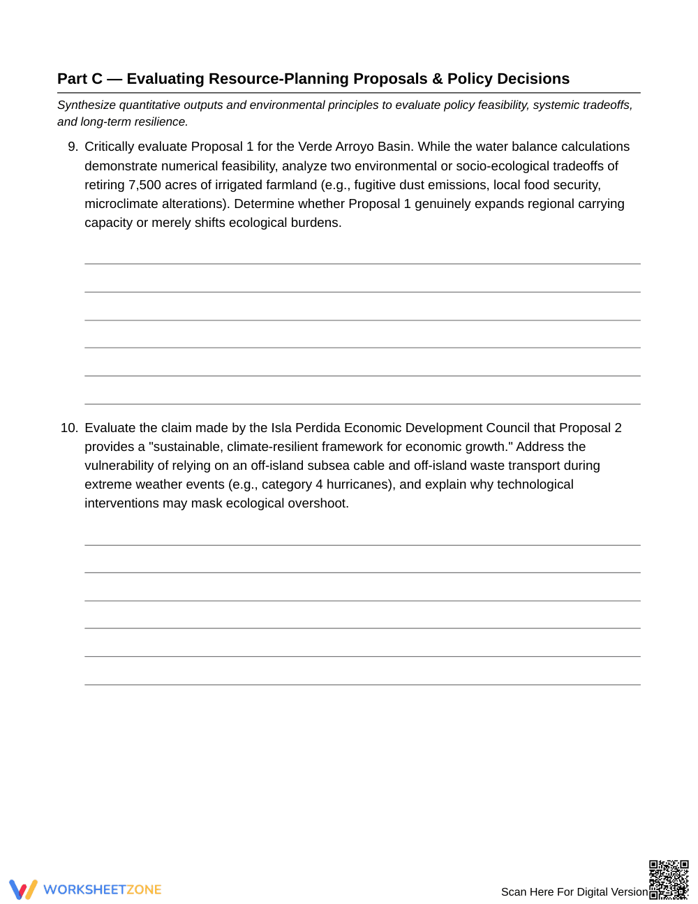 Essential Resource Planning Worksheet | Grade 12 Science - Page 7