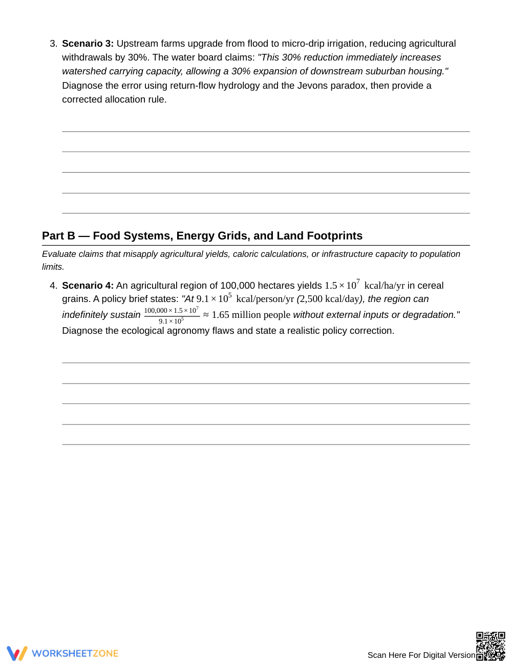 Essential Capacity Policy Worksheet | Grade 12 Science - Page 3