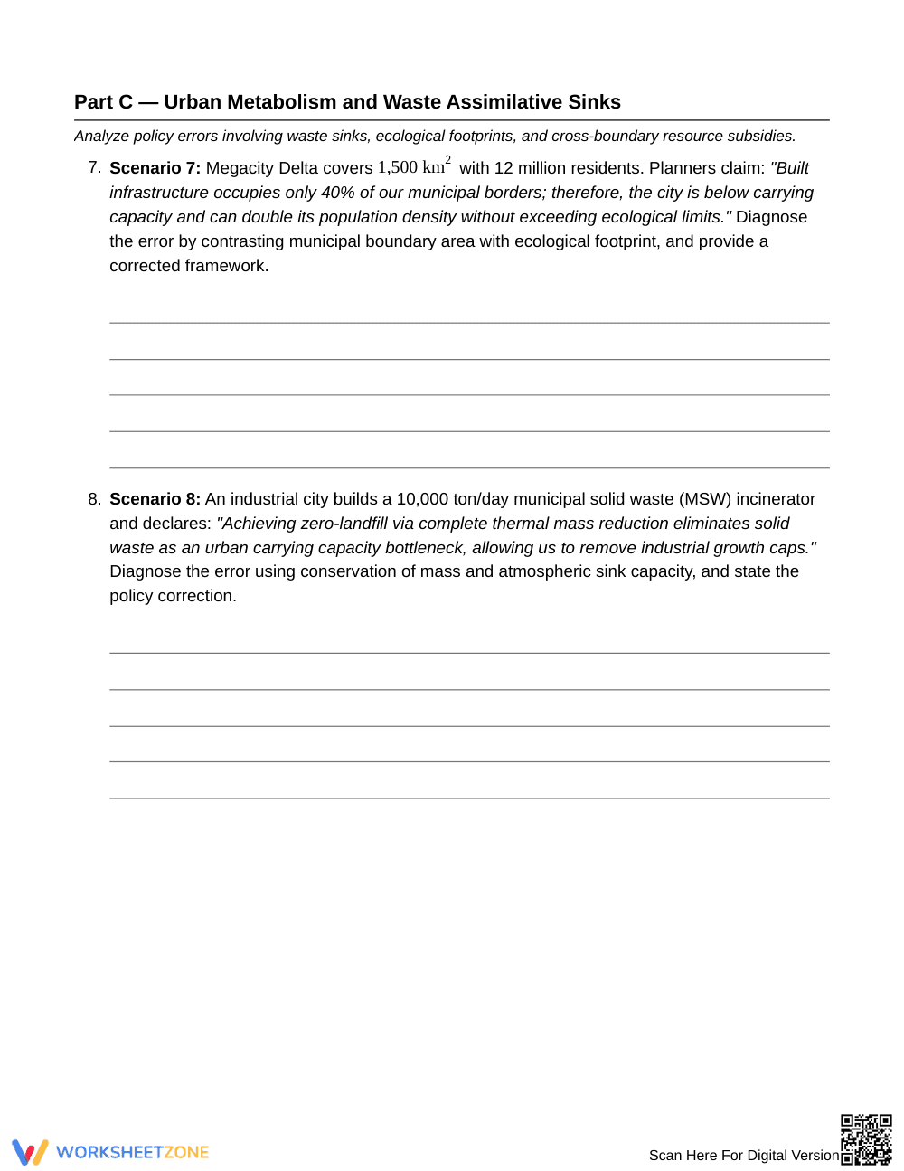 Essential Capacity Policy Worksheet | Grade 12 Science - Page 5
