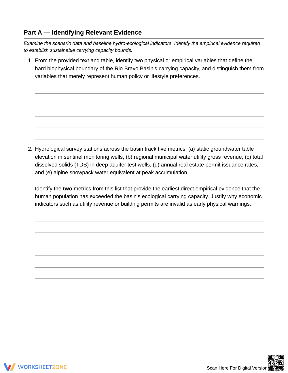 Printable Carrying Capacity Worksheet | Grade 12 Science - Page 3