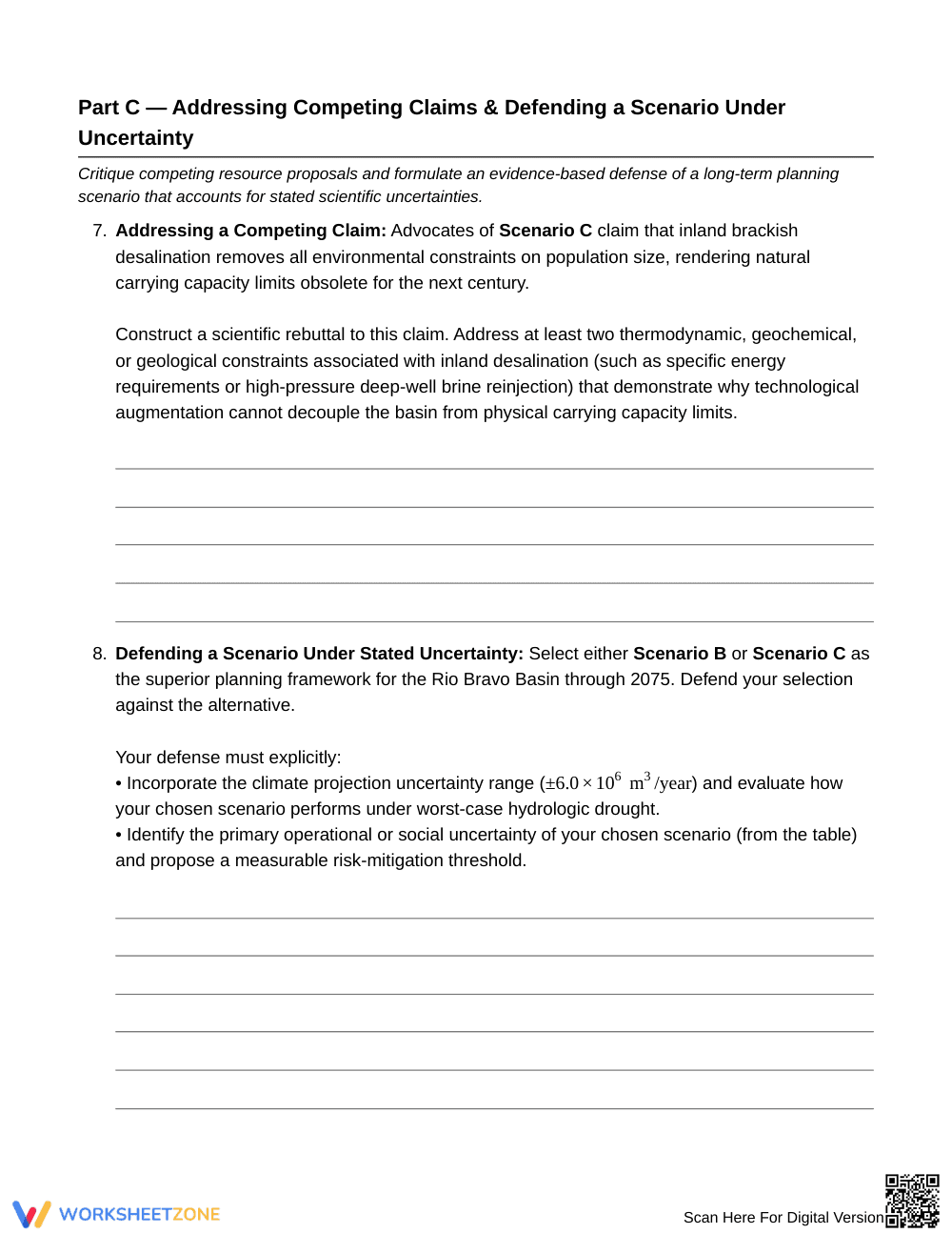 Printable Carrying Capacity Worksheet | Grade 12 Science - Page 6