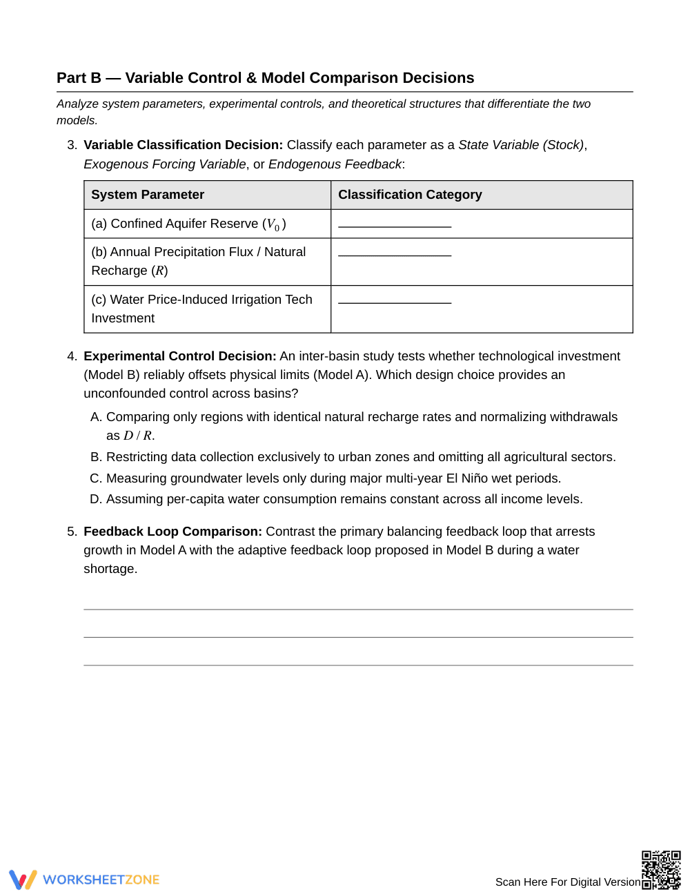 Ready Resource-Limit Models Worksheet | Grade 12 Science - Page 3